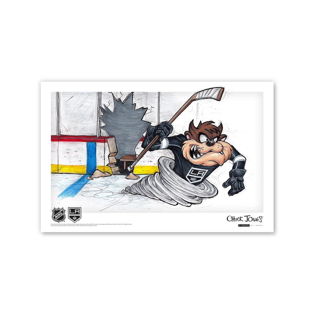 Tasmanian Devil Los Angeles Kings Looney Tunes 11" x 17" Poster Print