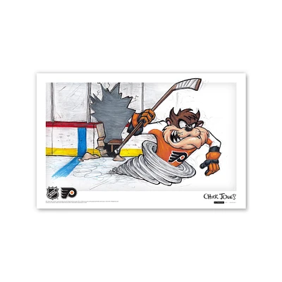 Tasmanian Devil Philadelphia Flyers Looney Tunes 11" x 17" Poster Print