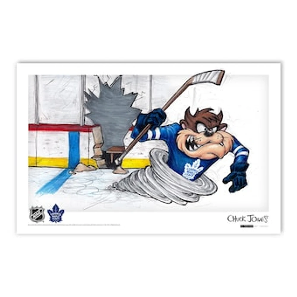 Tasmanian Devil Toronto Maple Leafs Looney Tunes 11" x 17" Poster Print