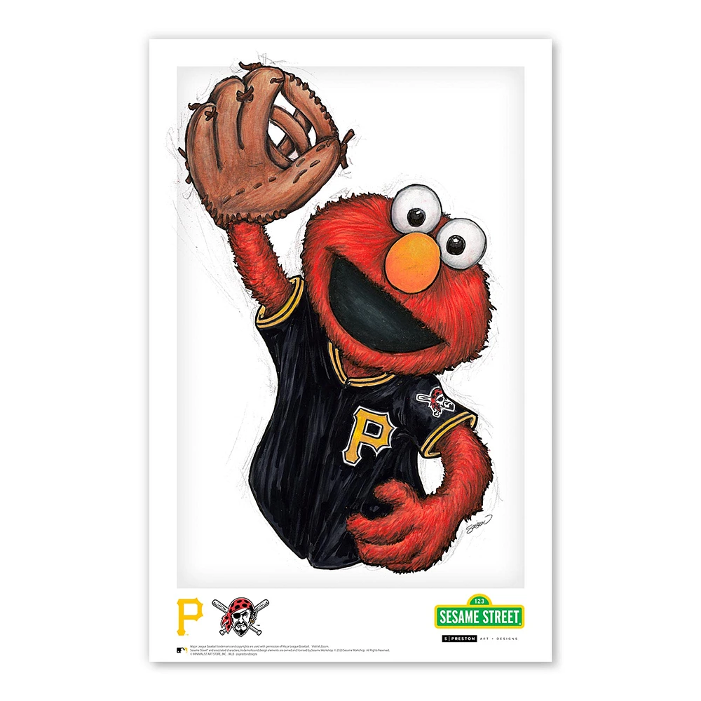 Elmo Pittsburgh Pirates Sesame Street 11" x 17" Poster Print