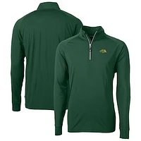 Men's Cutter & Buck NDSU Bison Adapt Eco Knit Stretch Recycled Raglan Quarter-Zip Top