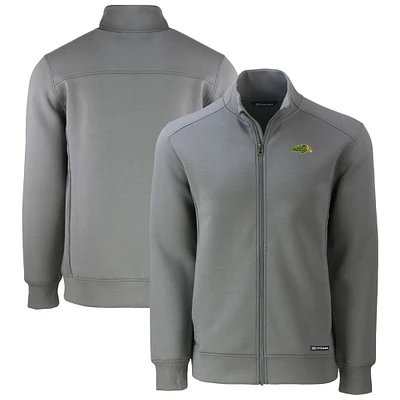 Men's Cutter & Buck Gray NDSU Bison Roam Eco Recycled Full-Zip Sweatshirt