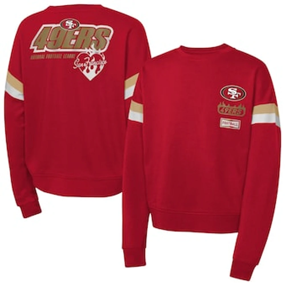 Girl's Scarlet San Francisco 49ers Eternal Love Pullover Sweatshirt