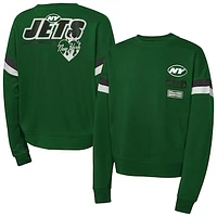 Girl's Green New York Jets Eternal Love Pullover Sweatshirt