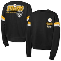 Girls Black Pittsburgh Steelers Eternal Love Pullover Sweatshirt