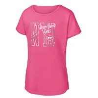 Girls Youth Pink New York Jets Signal Caller Dolman T-Shirt