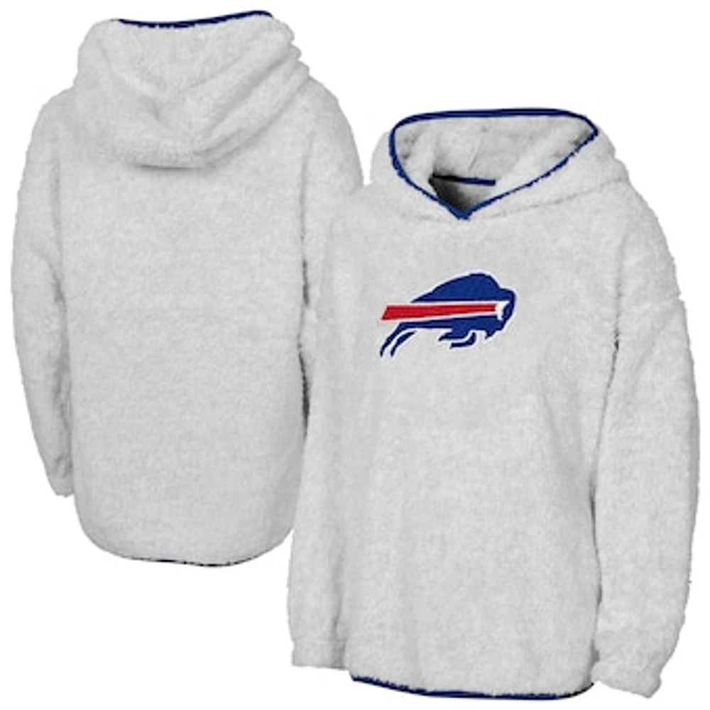 Girls Youth Gray Buffalo Bills Ultimate Teddy Fleece Pullover Hoodie