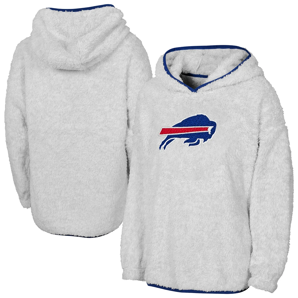 Girls Youth Gray Buffalo Bills Ultimate Teddy Fleece Pullover Hoodie