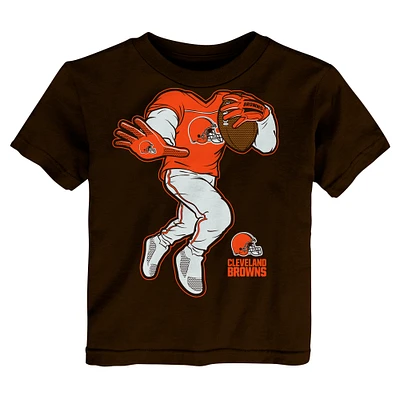 Toddler Brown Cleveland Browns Stiff Arm T-Shirt