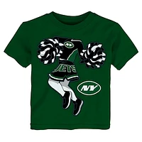 Girls Toddler Green New York Jets Cheerleader T-Shirt