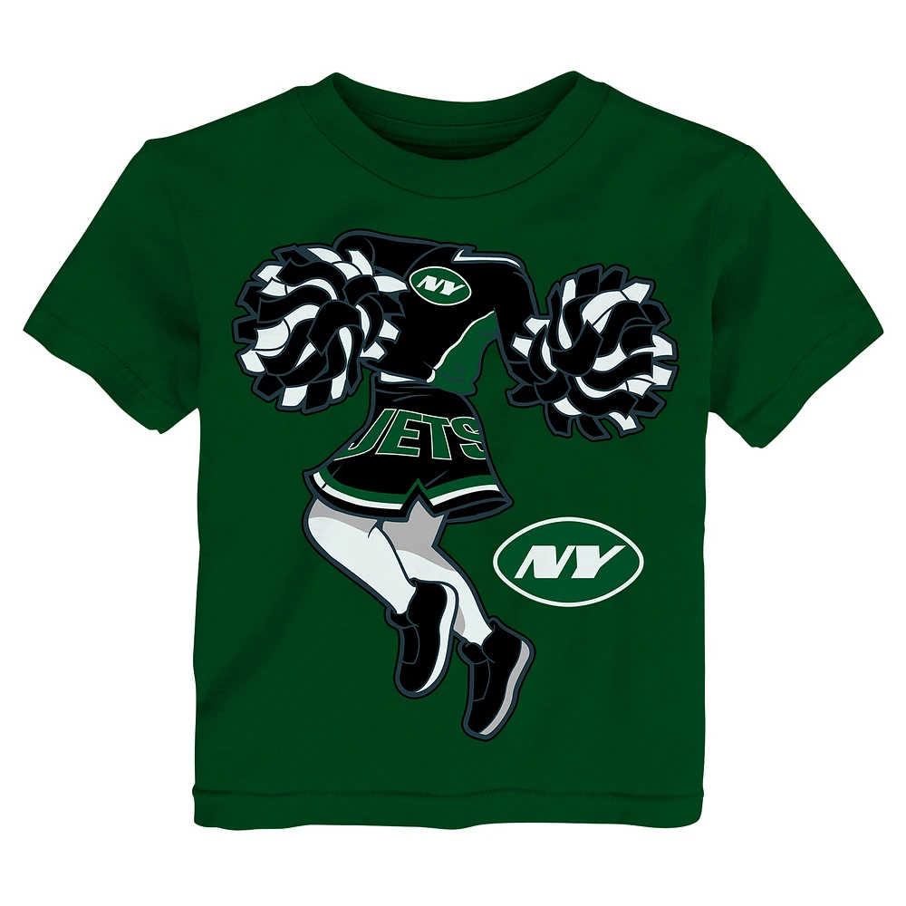 Girls Toddler Green New York Jets Cheerleader T-Shirt