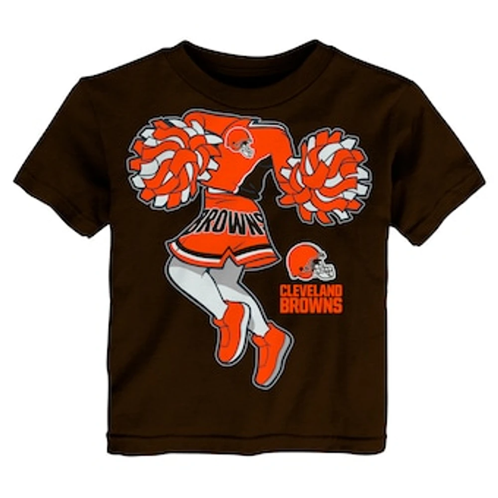 Girls Toddler Brown Cleveland Browns Cheerleader T-Shirt