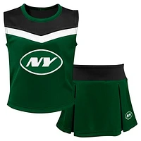 Girls Youth Green New York Jets Spirit Two-Piece Cheerleader Set