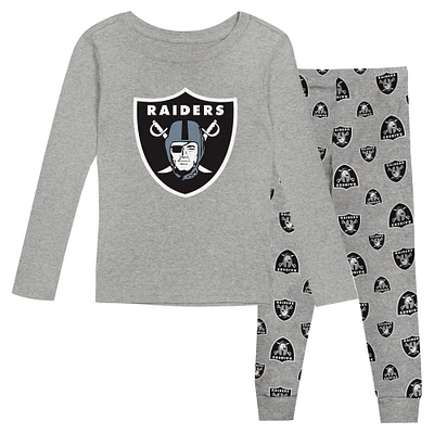 Youth Las Vegas Raiders Long Sleeve T-Shirt and Pants Sleep Set