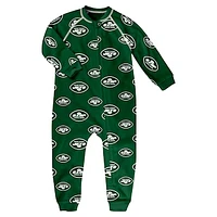 Toddler Green New York Jets Allover Print Raglan Full-Zip Jumper