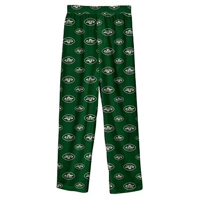 Youth Green New York Jets Team Color Printed Pajama Pants