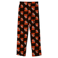 Youth Brown Cleveland Browns Team Color Printed Pajama Pants