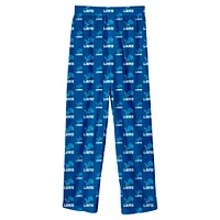 Youth Blue Detroit Lions Team Color Printed Pajama Pants