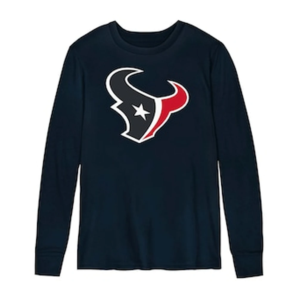 Preschool Navy Houston Texans Primary Logo Long Sleeve T-Shirt