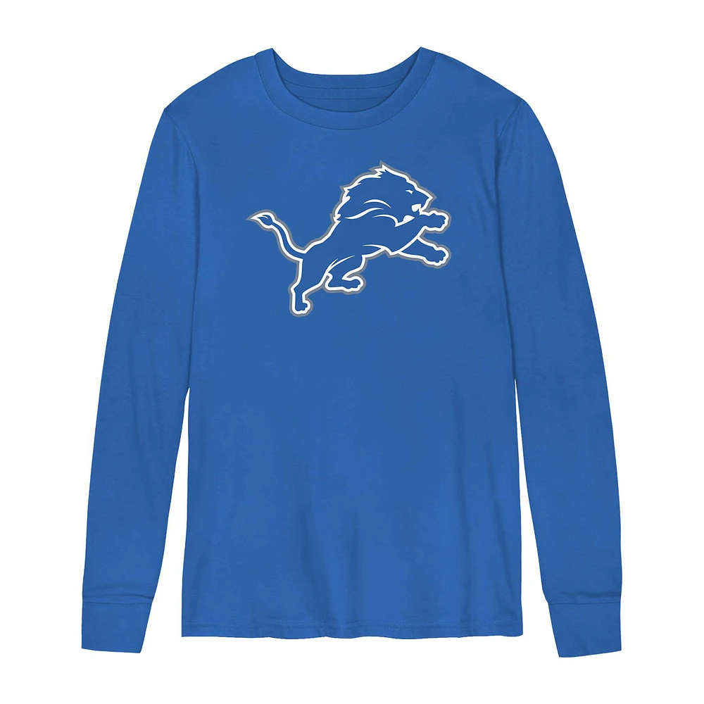 Preschool Blue Detroit Lions Primary Logo Long Sleeve T-Shirt