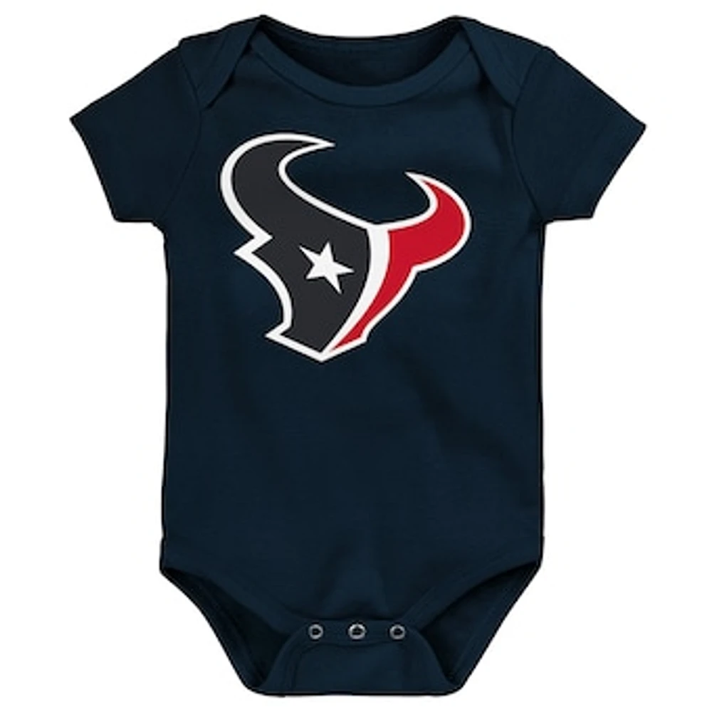 Newborn  Navy Houston Texans Primary Logo Bodysuit