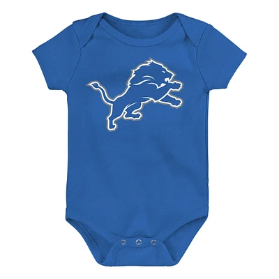 Newborn & Infant Blue Detroit Lions Logo Bodysuit