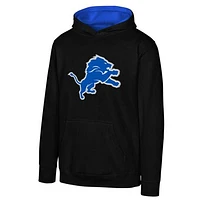 Youth Black Detroit Lions Prime Pullover Hoodie