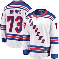 Men's Fanatics Matt Rempe White New York Rangers Away Premier Breakaway Player Jersey