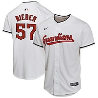 Youth Nike Shane Bieber White Cleveland Guardians Home Game Player Jersey