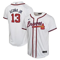 Youth Nike Ronald Acuña Jr. White Atlanta Braves Home Game Player Jersey