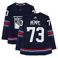 Matt Rempe New York Rangers Autographed Navy Alternate adidas Authentic Jersey