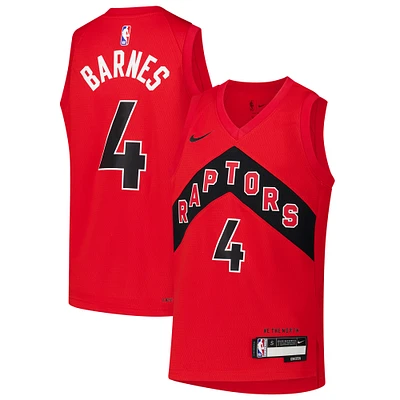 Youth Nike Scottie Barnes Red Toronto Raptors Swingman Jersey - Icon Edition