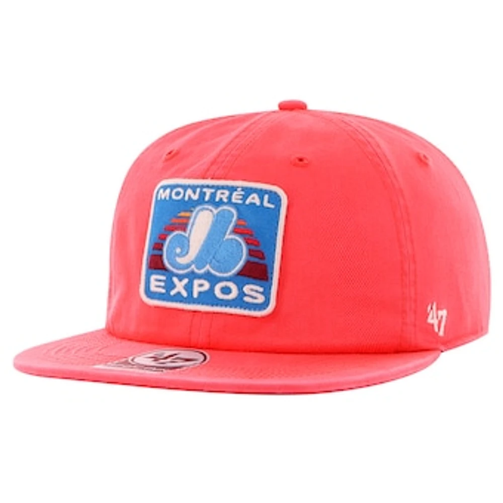 Men's '47 Red Montreal Expos Cooperstown Collection Cypress Captain Snapback Hat