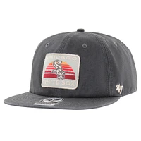 Men's '47 Charcoal Chicago White Sox Cypress Captain Snapback Hat