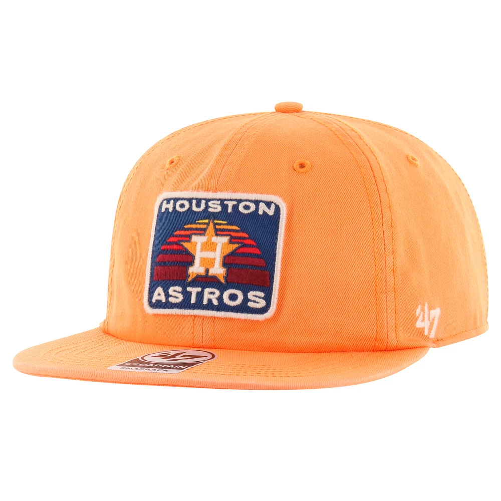 Men's '47 Orange Houston Astros Cypress Captain Snapback Hat