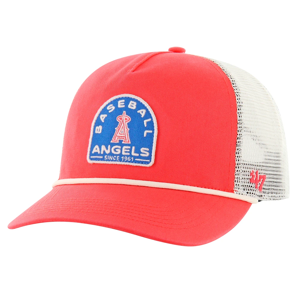 Men's '47 Red Los Angeles Angels Cypress Trucker Hitch Adjustable Hat