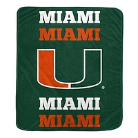 Pegasus Miami Hurricanes 60'' x 70'' Logo Wordmark Plush Blanket