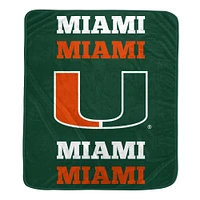 Pegasus Miami Hurricanes 60'' x 70'' Logo Wordmark Plush Blanket