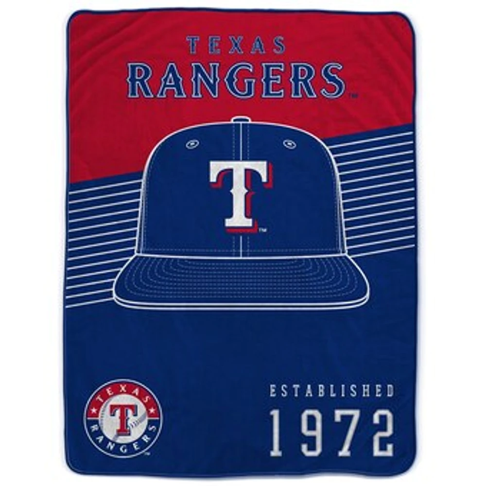 Pegasus Texas Rangers 60” x 80” Hat Stripes Throw Blanket