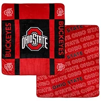 Pegasus  Ohio State Buckeyes 60” x 70” Reverse Block Double-Sided Ultra Cozy Blanket