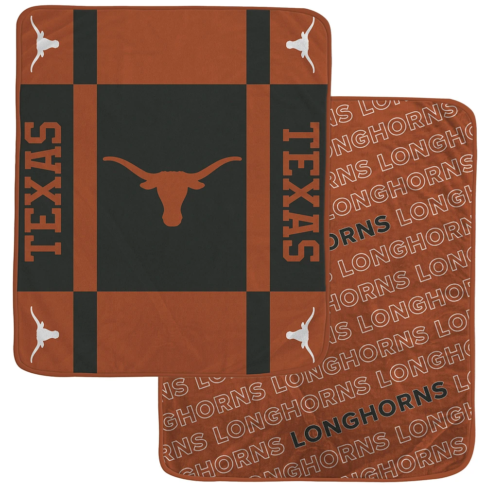 Pegasus  Texas Longhorns 60” x 70” Reverse Block Double-Sided Ultra Cozy Blanket