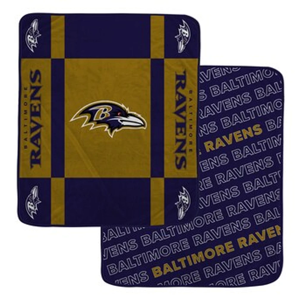 Pegasus  Baltimore Ravens 60” x 70” Reverse Block Double-Sided Ultra Cozy Blanket