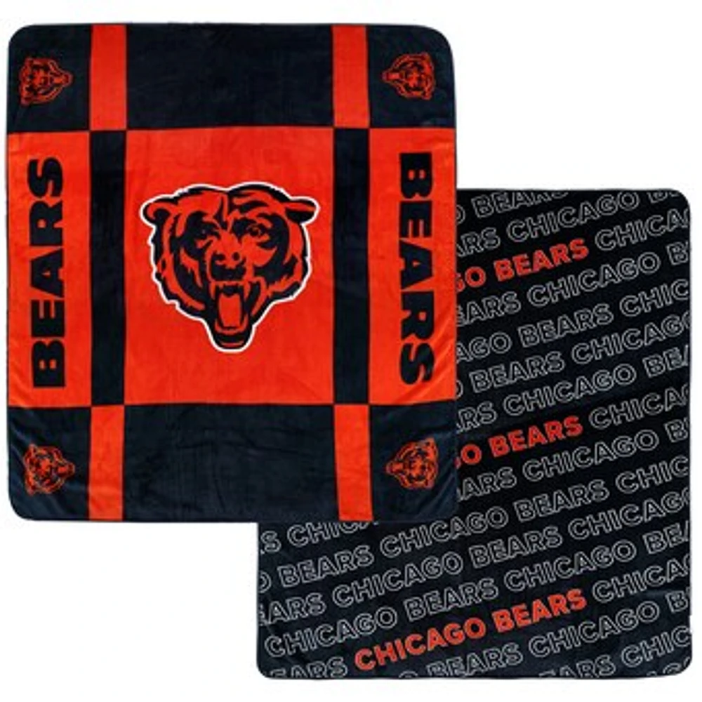 Pegasus  Chicago Bears 60” x 70” Reverse Block Double-Sided Ultra Cozy Blanket