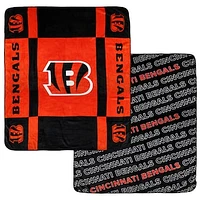 Pegasus  Cincinnati Bengals 60” x 70” Reverse Block Double-Sided Ultra Cozy Blanket