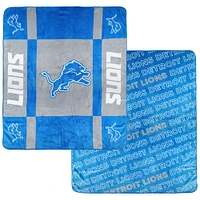 Pegasus  Detroit Lions 60” x 70” Reverse Block Double-Sided Ultra Cozy Blanket