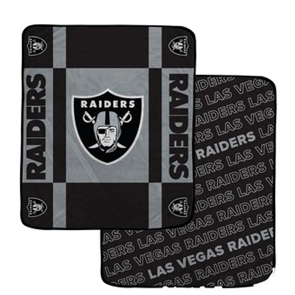 Pegasus  Las Vegas Raiders 60” x 70” Reverse Block Double-Sided Ultra Cozy Blanket