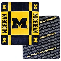 Pegasus  Michigan Wolverines 60” x 70” Reverse Block Double-Sided Ultra Cozy Blanket