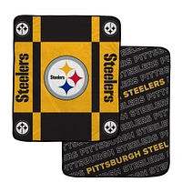 Pegasus  Pittsburgh Steelers 60” x 70” Reverse Block Double-Sided Ultra Cozy Blanket