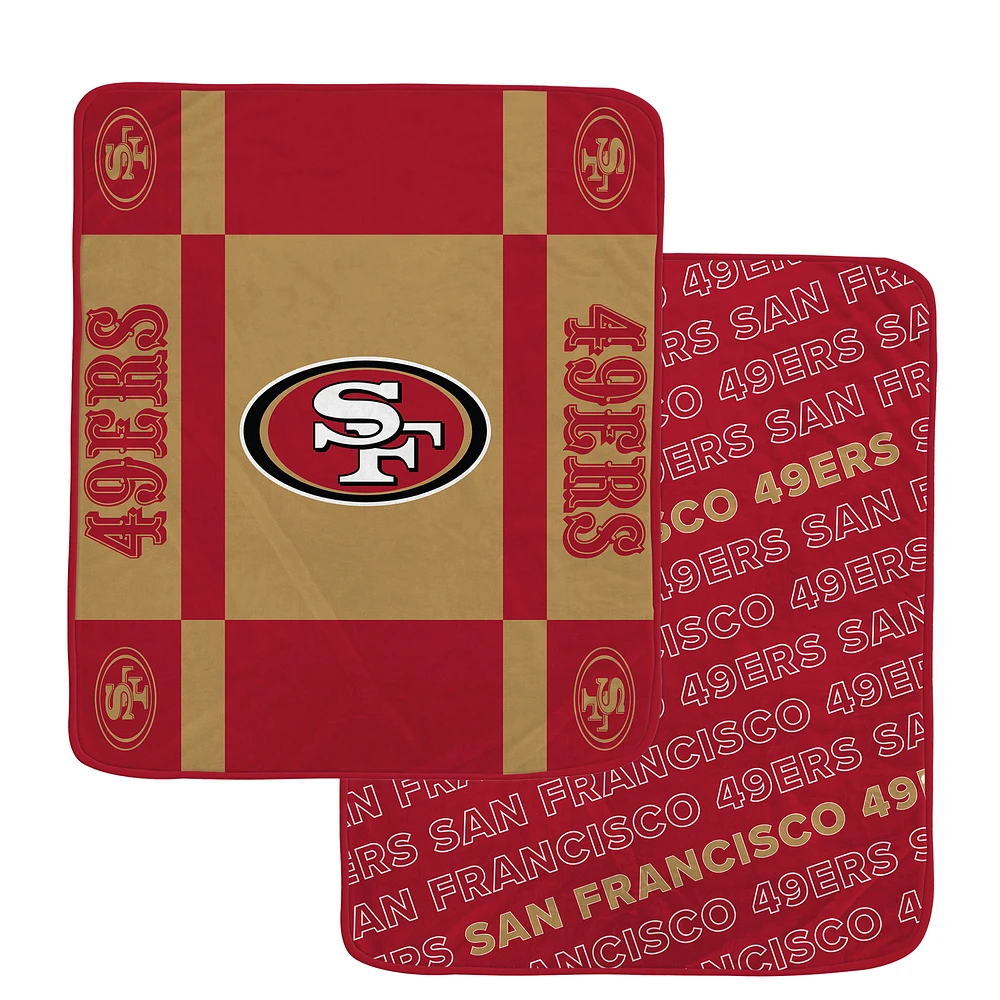 Pegasus  San Francisco 49ers 60” x 70” Reverse Block Double-Sided Ultra Cozy Blanket