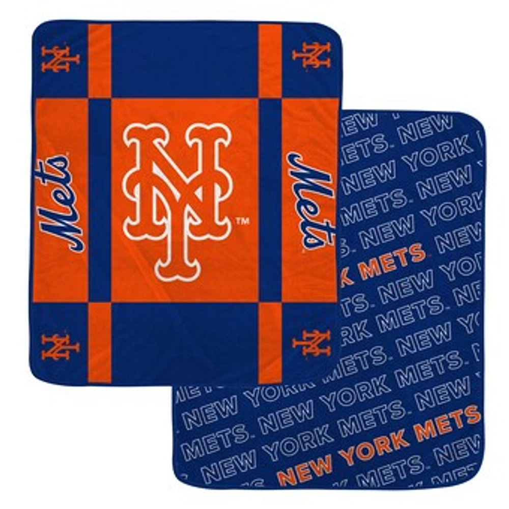 Pegasus  New York Mets 60” x 70” Reverse Block Double-Sided Ultra Cozy Blanket